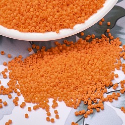 (DB1583) Матовый Непрозрачный Мандариновый Бусины miyuki delica, цилиндр, японский бисер, 11/0, (дБ 1583) матовый непрозрачный мандарин, 1.3x1.6 мм, отверстие : 0.8 мм, Около 2000 шт / 10 г