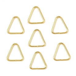 Real 18K Gold Plated SHEGRACE Brass Adjuster Triangle Buckles, Fit For Top Drilled Beads, Webbing, Strapping Bags, Cadmium Free & Nickel Free & Lead Free, Real 18K Gold Plated, 9x8x1mm, Hole: 7.5x6.5mm