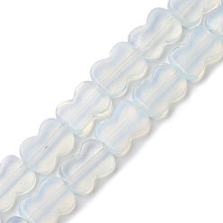Opalite Brins de perles de verre opalite, bowknot, 16~16.5x12.5~13x5~5.5mm, Trou: 1.4mm, Environ 13 pcs/chapelet, 8.46'' (21.5 cm)