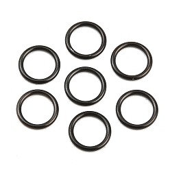 Schwarz Ionenplattierung (IP) 304 Geschlossene Biegeringe aus Edelstahl, Runde, Schwarz, 18 Messgerät, 8x1 mm
