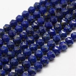 Lapis Lazuli Natural Lapis Lazuli Beads Strands, Grade A, Faceted, Round, 6~6.5mm, Hole: 1mm, about 66pcs/strand, 14.5~14.7 inch(37~37.5cm)