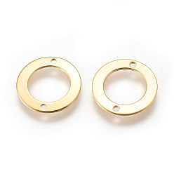 Золотой 304 соединительные звенья нержавеющие, кольцо, золотые, 16x0.5 мм, отверстие : 1.4 мм