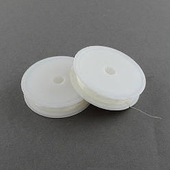 Прозрачный Эластичная кристальная нить, бисероплетение, для изготовления эластичного браслета, прозрачные, 0.8 мм, около 10.93 ярдов (10 м) / рулон