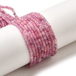 Турмалин Натуральный розовый турмалин бисер нитей, граненые, круглые, 2 мм, отверстие : 0.5 мм, около 190 шт / нитка, 15.35'' (39 см)