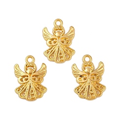 Золотой Сплавочные подвески тибетского стиля, без кадмия и без свинца, ангел, золотые, 20x14x1 мм, отверстия: 1.5 mm