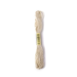 Old Lace Polyester Embroidery Threads for Cross Stitch, Embroidery Floss, Old Lace, 0.15mm, about 8.75 Yards(8m)/Skein