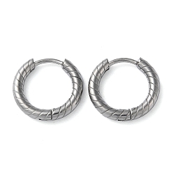 Нержавеющая Сталь Цвет Не тускнеют 304 серьги-кольца из нержавеющей стали, цвет нержавеющей стали, 14x15x2.5 мм