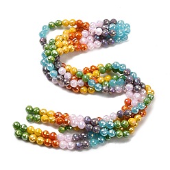 (52) Непрозрачная лаванда Стеклянные бусины с гальваническим покрытием , круглые, граненый(32 граненый), градиент цвета, разноцветные, 8 мм, отверстие : 1.2 мм, около 48 шт / нитка, 13.98'' (35.5 см)