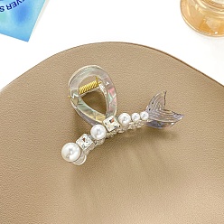 Серый Заколки для волос в виде рыбьих когтей из акрила, аксессуары для волос для женщин и девочек, серые, 80x35 мм