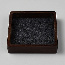 Кокосово-Коричневый Деревянные подносы для ювелирных изделий, квадратный, кокосового коричневый, 9x9x2 см