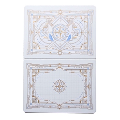 Clear Plastic Cutting Mat, Cutting Board, for Craft Art, Rectangle with Compass Pattern, Clear, 22x30cm