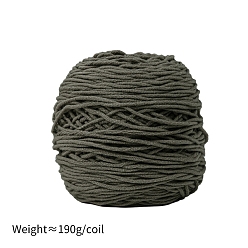 Темно-серый 190g 8-слойная молочная хлопчатобумажная пряжа для тафтинговых ковриков, пряжа амигуруми, пряжа для вязания крючком, для свитера, шапки, носков, детских одеял, темно-серый, 5 мм