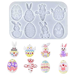 Кролик Силиконовые формы, формы для украшений подвесок, формы для литья гипсовой смолы, кролик, 260x170x5 мм