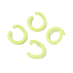 Jaune Vert Anneaux ouverts en fer peint à la bombe, jaune vert, Jauge 18, 8.5x1mm, diamètre intérieur: 5.5 mm, environ5050 pcs / 1000 g