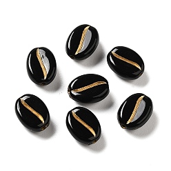 Черный Непрозрачные акриловые бусины, овальные, чёрные, 10.5x8x5 мм, отверстие : 1.4 мм, о: 1900 шт / 500 г