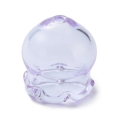 лаванда Конус из стеклянных бусин в виде медузы, для изготовления колокольчиков, лаванда, 16x15x15.5 мм, отверстие : 2.3 мм