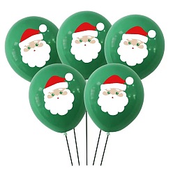 Santa Claus 100Pcs Christmas Theme Rubber Inflatable Balloon, for Party Festival Home Decorations, Santa Claus, 304.8mm