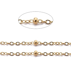 Золотой 3.28 ножки с вакуумным покрытием PVD 304 цепи из нержавеющей стали, спутниковые сети, пайки, золотые, 1.5x1.2x0.2 мм, Rondelle: 2x1 мм