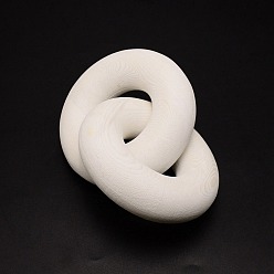 White Wood Chain Link Decor, White, 188mm