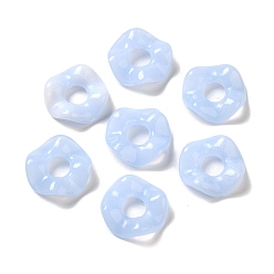 Светлый Стально-синий Прозрачные акриловые бусины, два тона, цветок, светло-стальной синий, 13x3 мм, отверстие : 4.5 мм, о: 1770 шт / 500 г