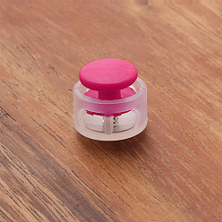 Fuchsia Plastic Cord Locks Clip Ends, Double Hole Drawstring Stopper Fastener Buttons, Fuchsia, 17x16.5mm