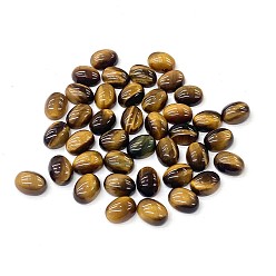 Тигровый глаз Природных тигровый глаз кабошонов, овальные, 8x6x3~3.5 мм