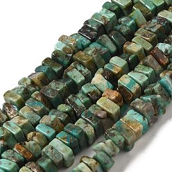 Natural Turquoise Natural Turquoise Beads Strands, Square, 4~6x4~6x2~3mm, Hole: 0.6mm, about 145~148pcs/strand, 16.14''~16.54''(41~42cm)
