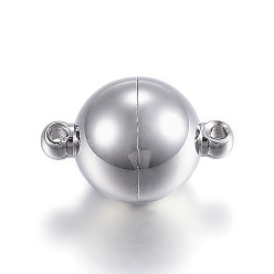 Нержавеющая Сталь Цвет Устойчивы к потускнению 304 магнитные застежки из нержавеющей стали с петлями, круглые, цвет нержавеющей стали, 15x10 мм, отверстие : 1 мм