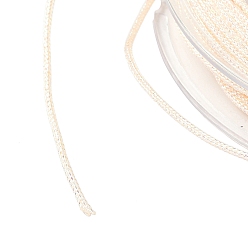 Бланшированный Миндаль Полиэфирный металлический шнур, с рыбьей нитью внутри, круглые, бланшированный миндаль, 1 мм