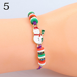 Bracelet 5 Colorful Christmas Tree & Santa Claus Bracelet and Necklace Set for Kids