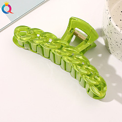 11cm Chain Clamp - Lime Green Shark Hair Clip Chain for Styling - Reverse Spray Painted Fish Clamp Accessory