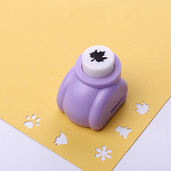 Leaf Mini Plastic Craft Punch for Scrapbooking & Paper Crafts, Paper Shapers, Maple Leaf Pattern, 30x25x33mm