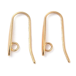 Golden 304 Stainless Steel Earring Hooks, Golden, 19.5x3.5mm, Hole: 1.8mm, Pin: 1mm