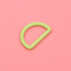 Light Green Plastic Buckle D Ring, Webbing Belts Buckle, for Luggage Belt Craft DIY Accessories, Light Green, 25mm, 10pcs/bag