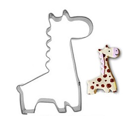 Stainless Steel Color 304 Stainless Steel Cookie Cutters, Cookies Moulds, DIY Biscuit Baking Tool, Giraffe, Stainless Steel Color, 86x50x17.5mm