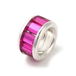 Средний Фиолетовый Стойки обшивки латунные бусины, со стеклом, долговечный, без кадмия и без свинца, средне фиолетовый, 9.5x5.5 мм, отверстие : 4 мм