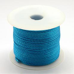 Dodger Blue Braided Nylon Thread, Dodger Blue, 2mm, about 54.68 yards(50m)/roll