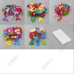 Mixed Shapes 300 шт. 5 стили рождественская тема нетканый материал, для поделок ремесел, разнообразные, 29~41x27~40x1 мм, 60 шт / стиль