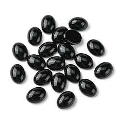 Black Stone Synthetic Black Stone Cabochons, Oval, 8~8.5x6~6.5x2.5~3.5mm