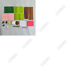 Зеленый 1комплект нетканого материала, цветок, зелёные, 280x197x0.7 мм