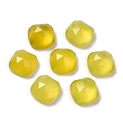 Нефрит Кабошоны из натурального корейского нефрита, граненые, квадратный, 7x7x3.5 мм