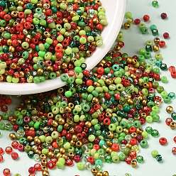 Green Yellow Opaque & Transparent & Metallic Colours Glass Seed Beads, Round Hole, Round, Green Yellow, 1.8~2x1.3~1.5mm, Hole: 0.7mm, about 56250Pcs/pound