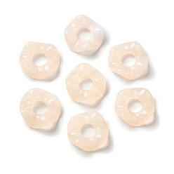 Античный Белый Прозрачные акриловые бусины, два тона, цветок, старинный белый, 13x3 мм, отверстие : 4.5 мм, о: 1770 шт / 500 г