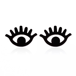 black Fashionable Stainless Steel Evil Eye Earrings - Fun, Trendy, Unique Jewelry.