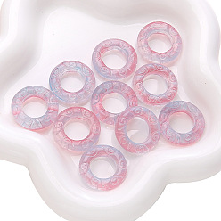 чертополох Соединительные кольца лэмпворк ручной работы, Кольца, чертополох, 25x5.5 мм, внутренний диаметр: 13.5 мм, 5 шт / комплект