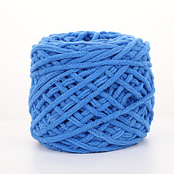 Cornflower Blue Soft Crocheting Polyester Yarn, Thick Knitting Yarn for Scarf, Bag, Cushion Making, Cornflower Blue, 6mm