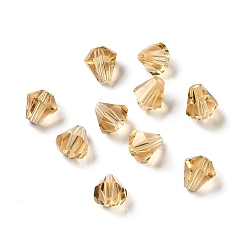 Goldenrod Glass Imitation Austrian Crystal Beads, Faceted, Diamond, Goldenrod, 8x7.5mm, Hole: 0.9mm