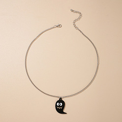 13973 Spooky Cartoon Pendant Necklace with Exaggerated Design for Halloween Fun and Fashionable Look
