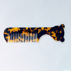 leopard print Mini peigne géométrique portable en acétate pour adultes et enfants