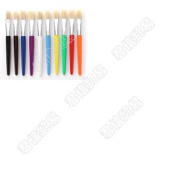 Разноцветный Кисть щетинной щетки, пластиковая ручка, красочный, 5-7/8 дюйм (14.8 см), 10 шт / коробка